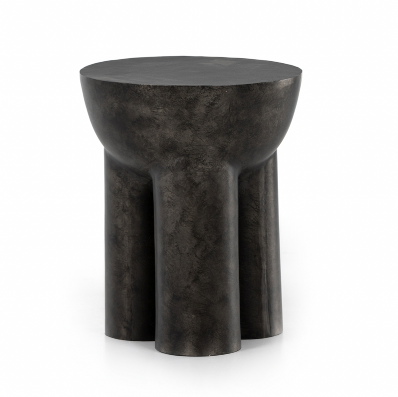 Sante End Table - Raw Black