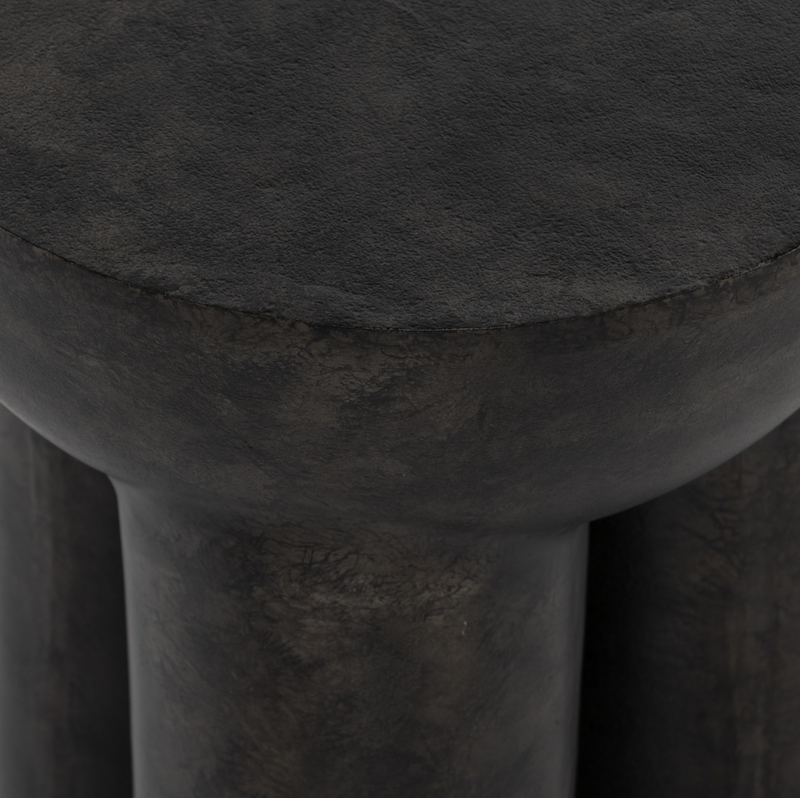 Sante End Table - Raw Black