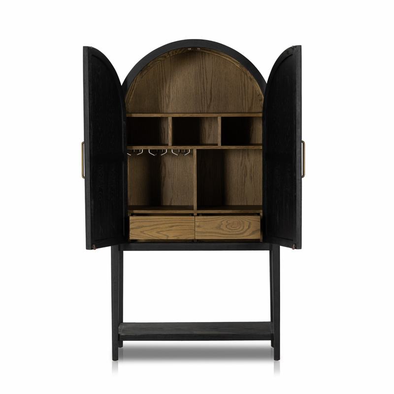 Tolle Bar Cabinet - Drifted Matte Black