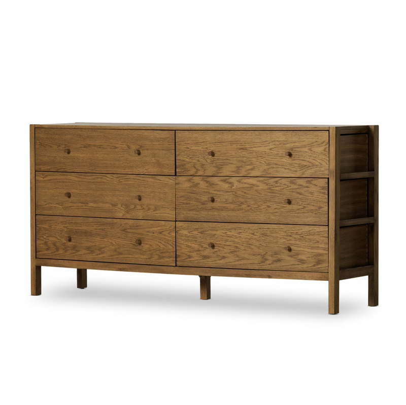 Meadow 6 Drawer Dresser - Tawny Oak