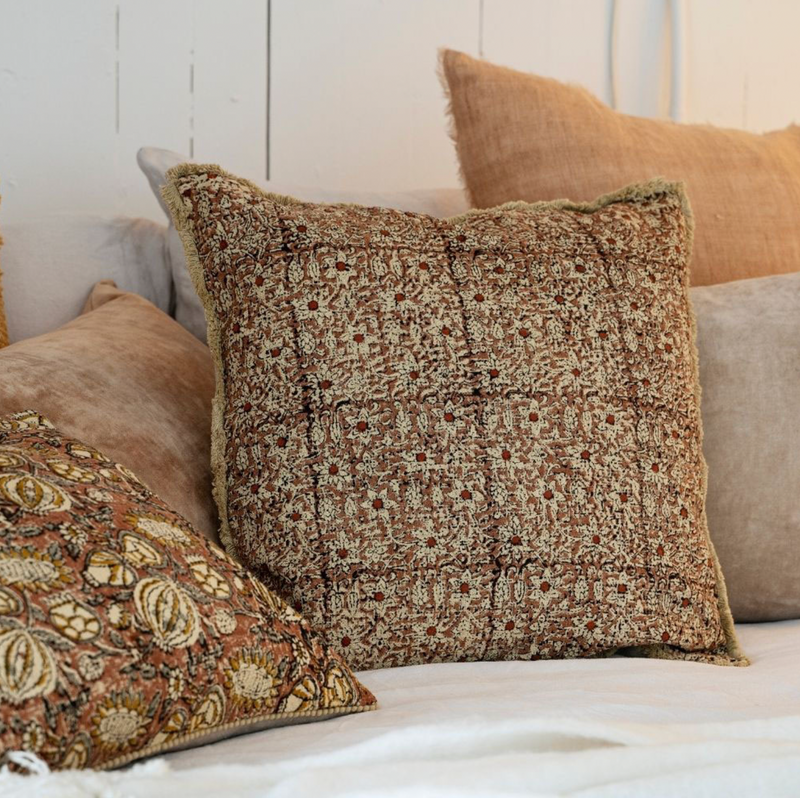 Cassia Block Print Pillow