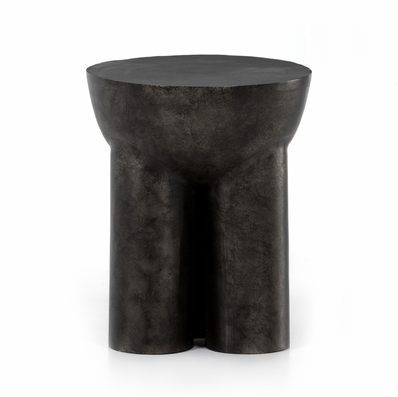 Sante End Table - Raw Black