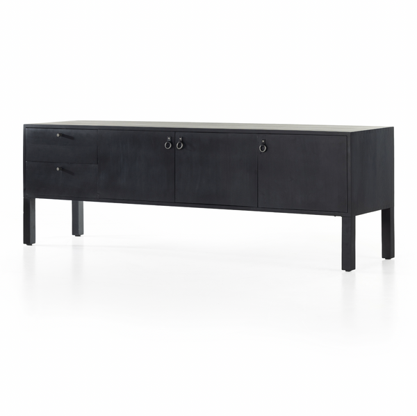 Isador Media Console - Black Wash Poplar