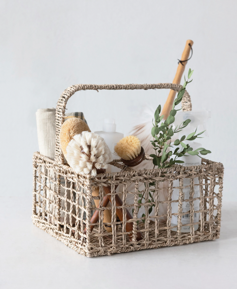 Hand-Woven Seagrass Caddy w/ Handle