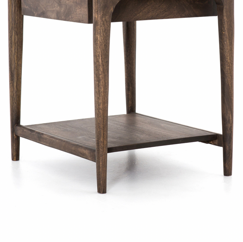 Valeria End Table - Aged Brown