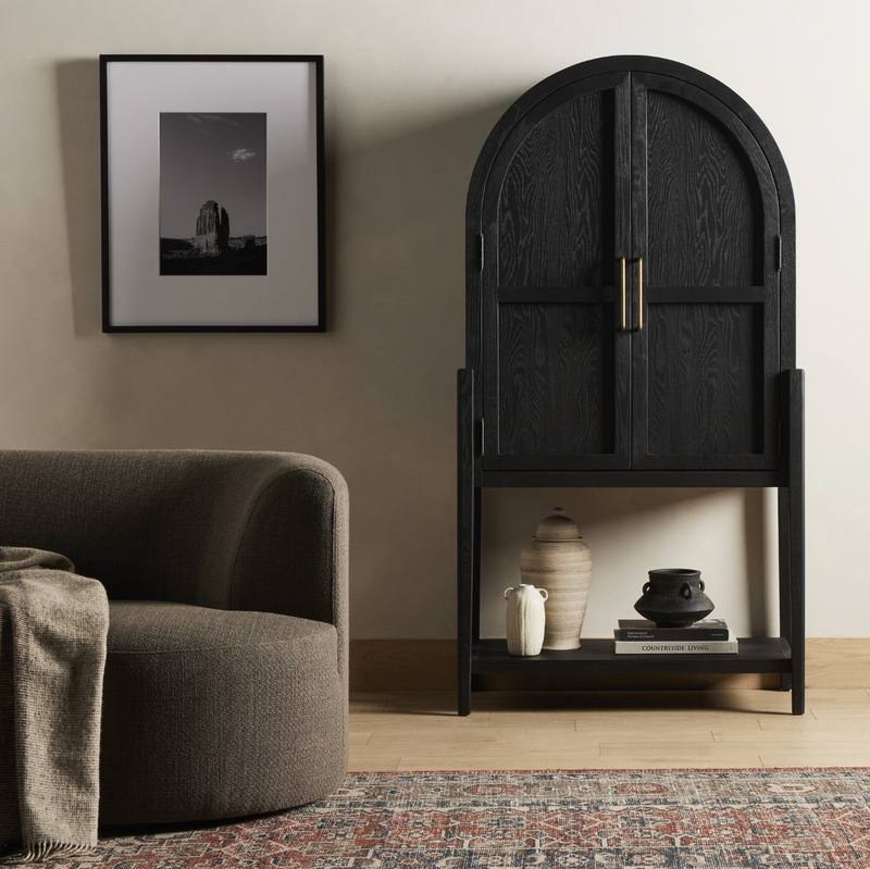 Tolle Bar Cabinet - Drifted Matte Black