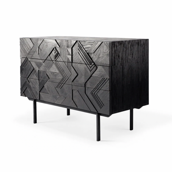 Graphic Dresser - Teak Black