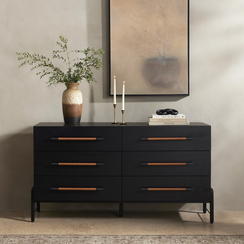 Rosedale 6 Drawer Dresser - Ebony Oak