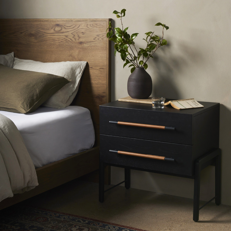 Rosedale Nightstand - Ebony Oak Veneer