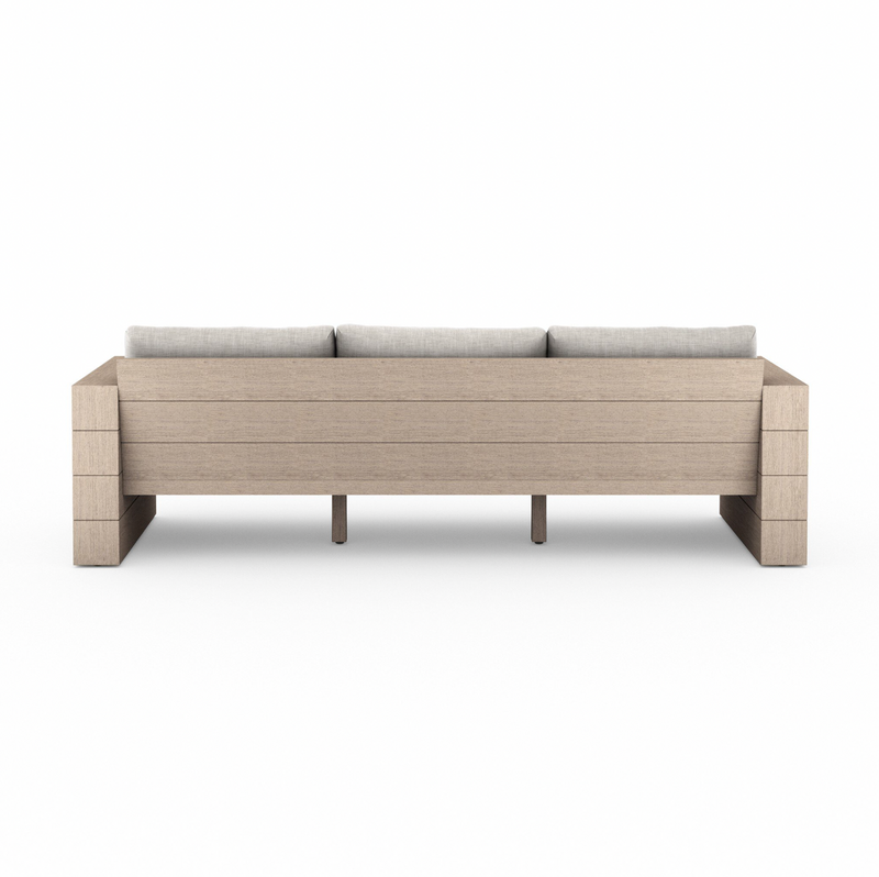 Leroy 3 Seater Outdoor Sofa - Washed Brown - Stone Grey