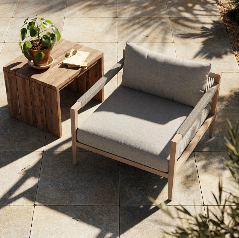 Sherwood Outdoor Chair - Washed Brown - Stone Grey