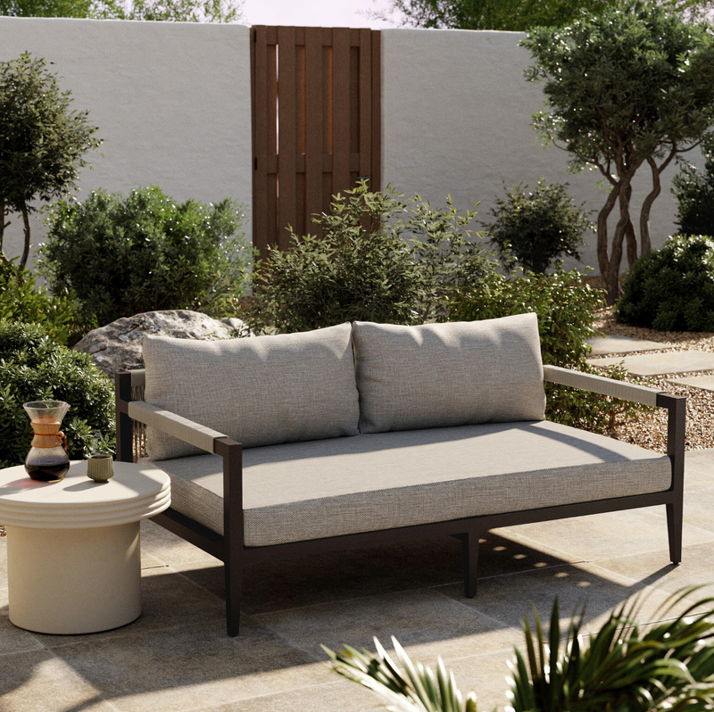 Sherwood 2 Seater Outdoor Sofa - Bronze - Stone Grey