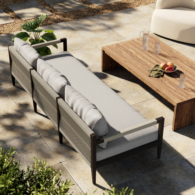 Sherwood 3 Seater Outdoor Sofa - Bronze - Stone Grey