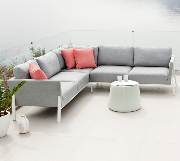 Beth Outdoor Sectional - Silver Grey