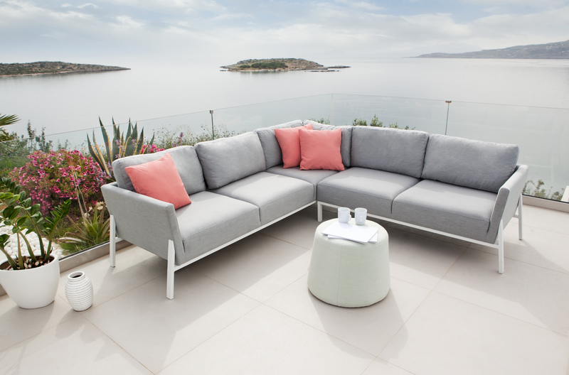 Beth Outdoor Sectional - Silver Grey