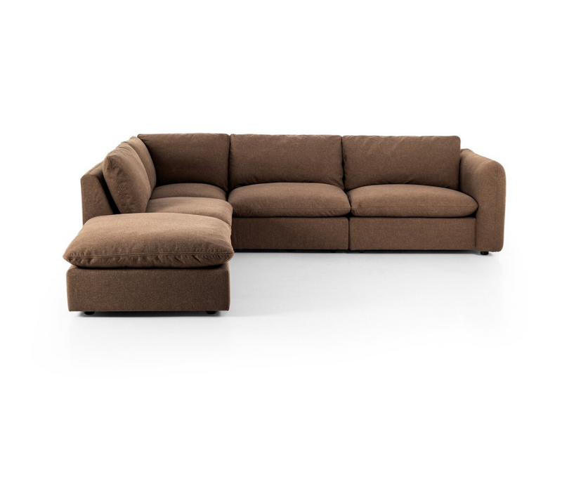 Ingel 4-Piece Sectional W/ Ottoman - Antwerp Cafe