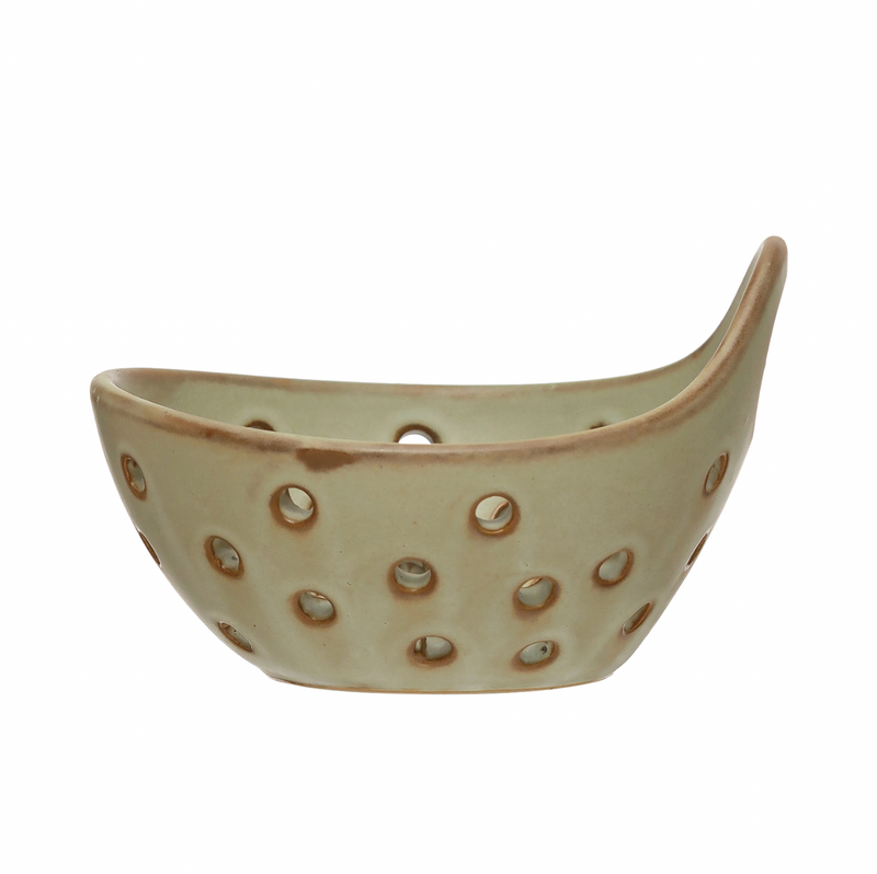 Stoneware Berry Bowl with Reactive Glaze