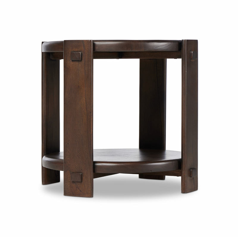 Two Tier End Table - Matte Brown