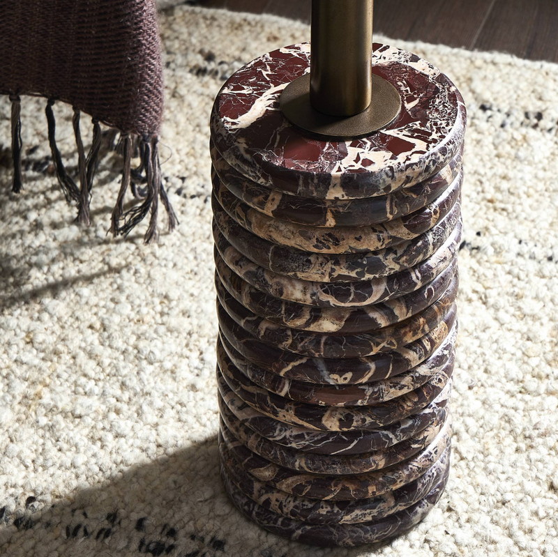 Reeves End Table - Garnet Marble