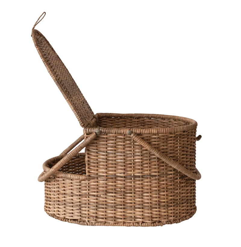 Rattan Wicker Picnic Basket