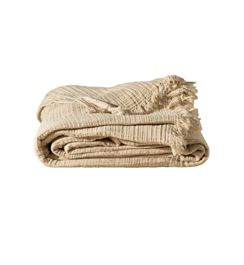 Enes Cotton Throw - Clay