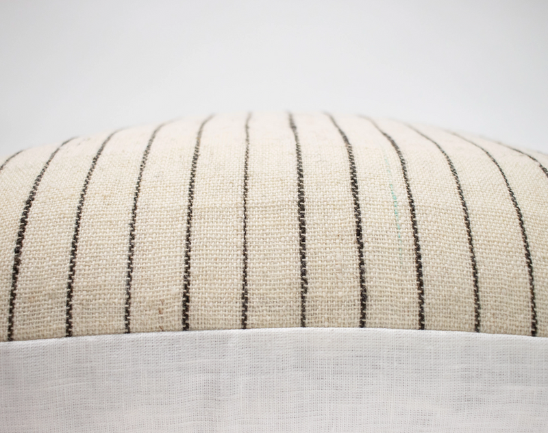 Charu - Ivory &amp; Dark Brown Wool Cushion