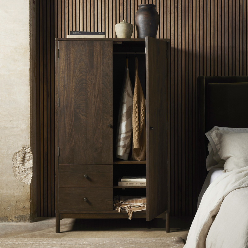 Ophelia Armoire - Aged Brown