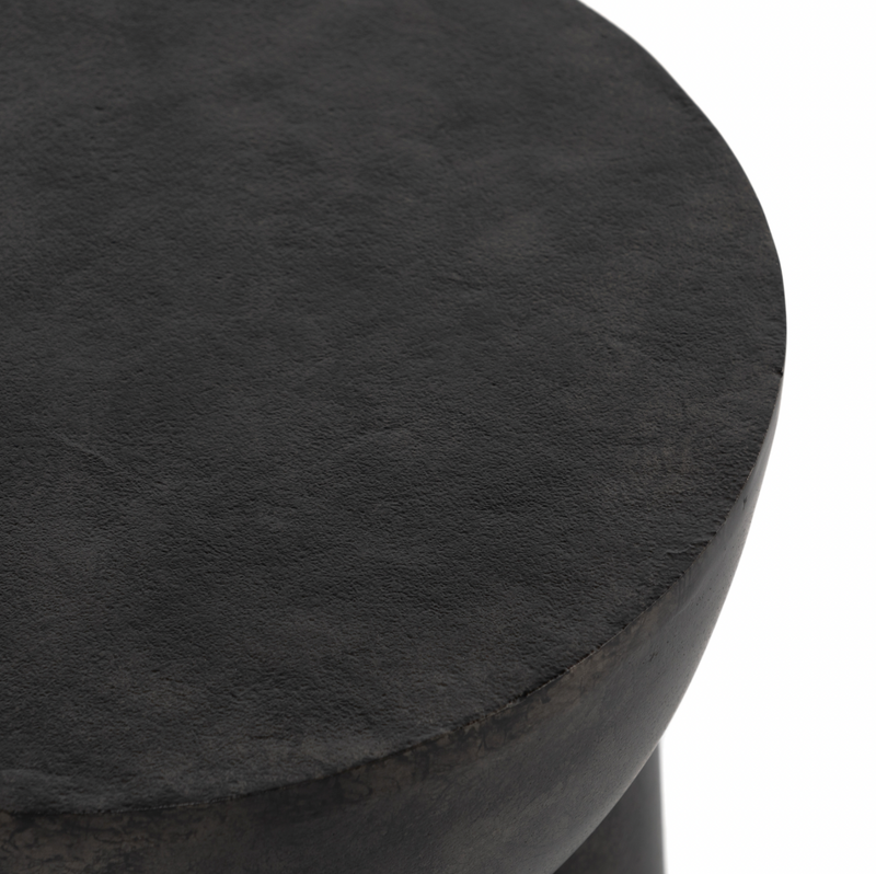 Sante End Table - Raw Black