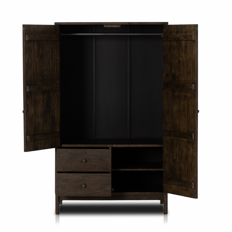 Ophelia Armoire - Aged Brown