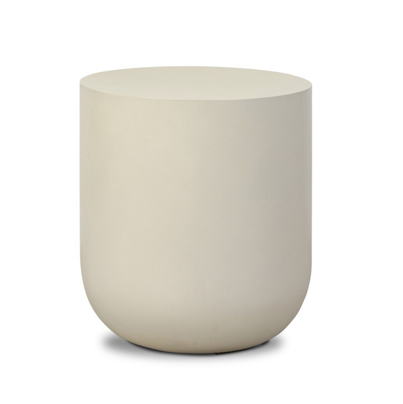 Ivan Round End Table - White