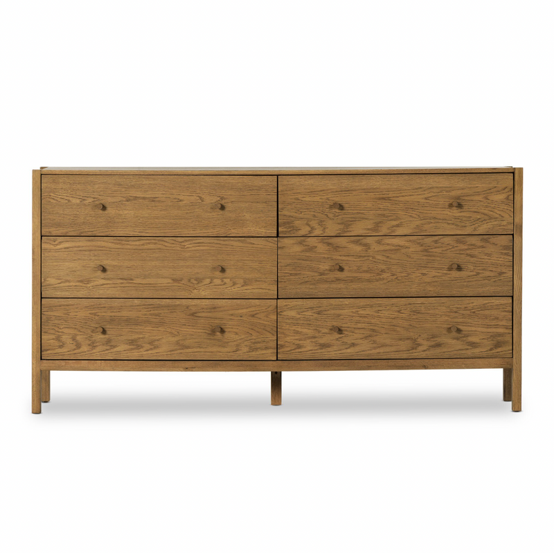 Meadow 6 Drawer Dresser - Tawny Oak