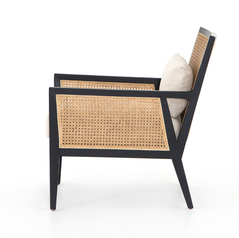 Antonia Cane Chair - Brushed Ebony