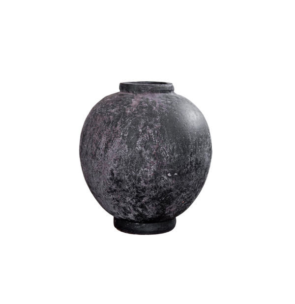 Chios Black Round Vase