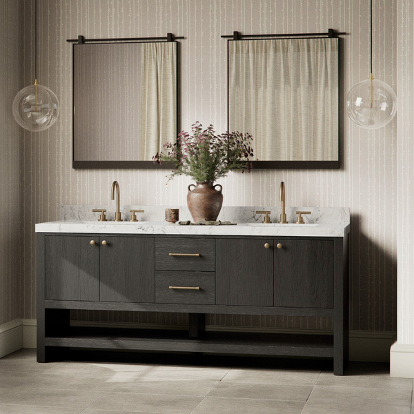 Anthem Double Vanity - Black Wash Oak