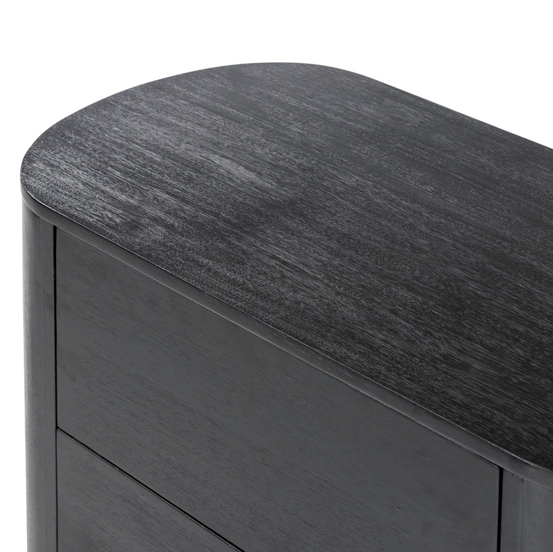 Paden Nightstand - Aged Black Acacia