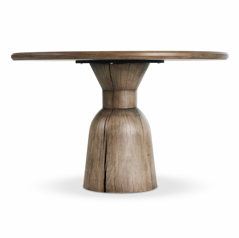 Xiomara Round Dining Table - Aged Drifted Oak