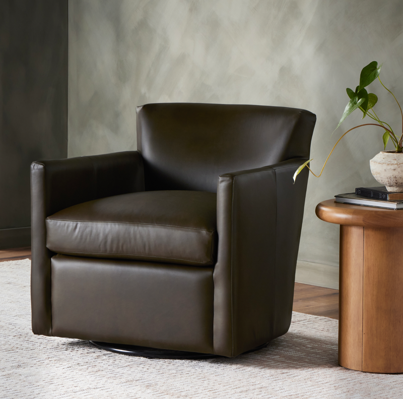 Miriam Swivel Chair - Heirloom Cigar