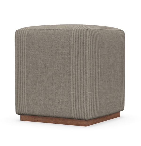 Dena Ottoman - Bark Stripe