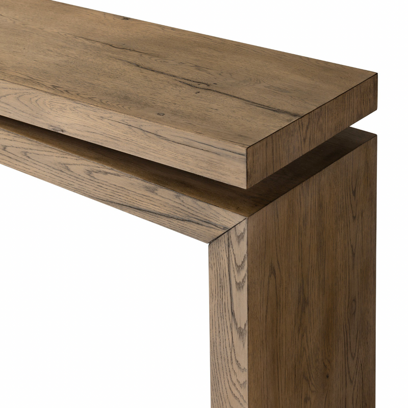 Matthes Console Table - Rustic Grey Oak