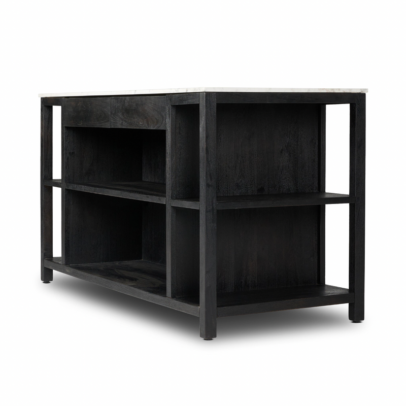 Indira Kitchen Island - Black Wash