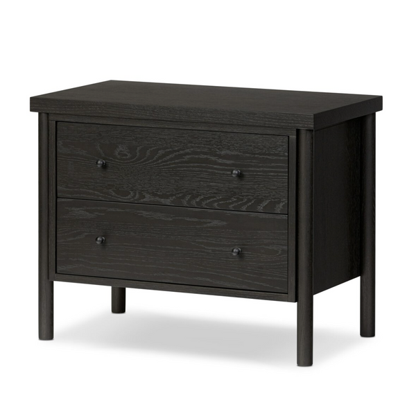 Roark Nightstand - Ebony Oak Veneer