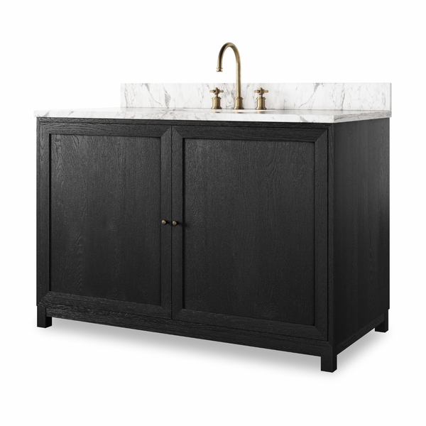 Millie Single Wide Vanity - Satin Drifted Black