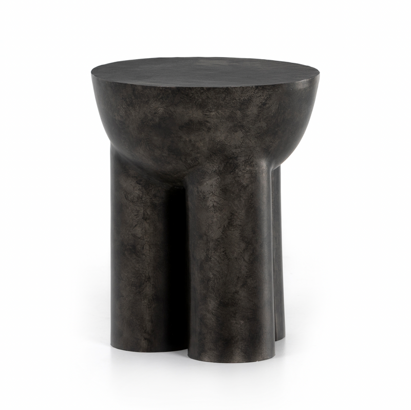 Sante End Table - Raw Black