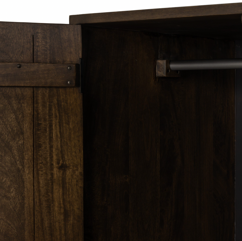 Ophelia Armoire - Aged Brown