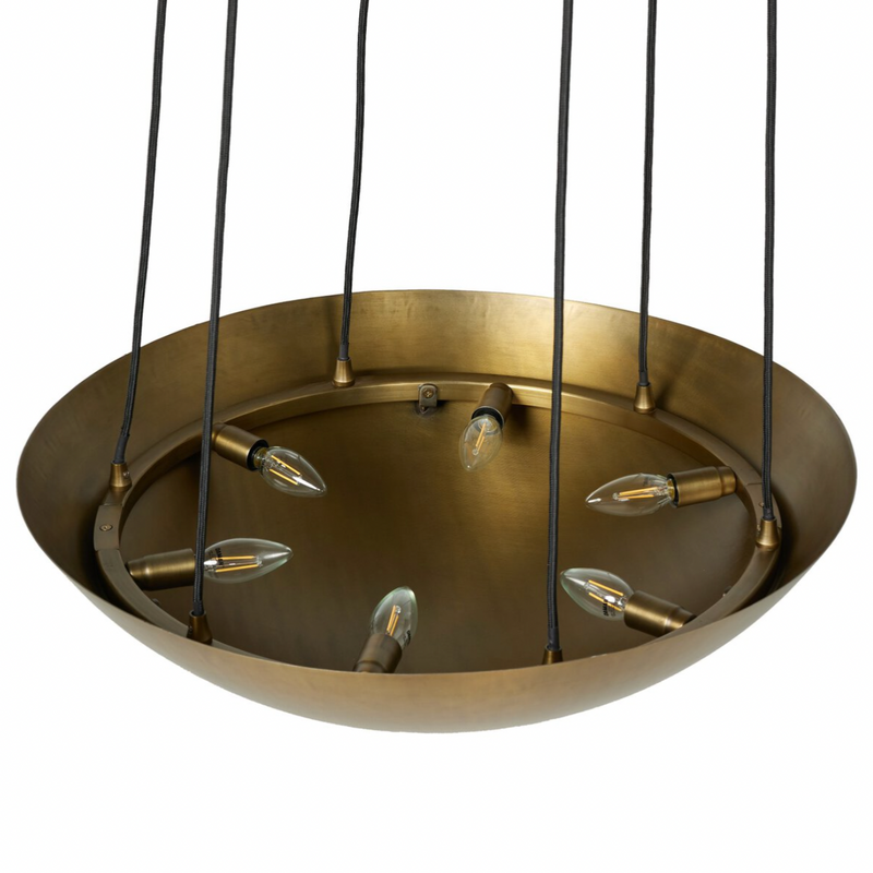 Branson Chandelier - Aged Brass Iron