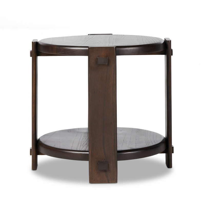 Two Tier End Table - Matte Brown