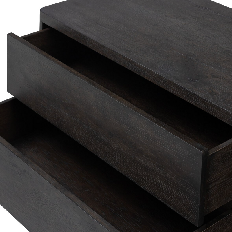 Noeline Nightstand - Smoked Black Oak Veneer