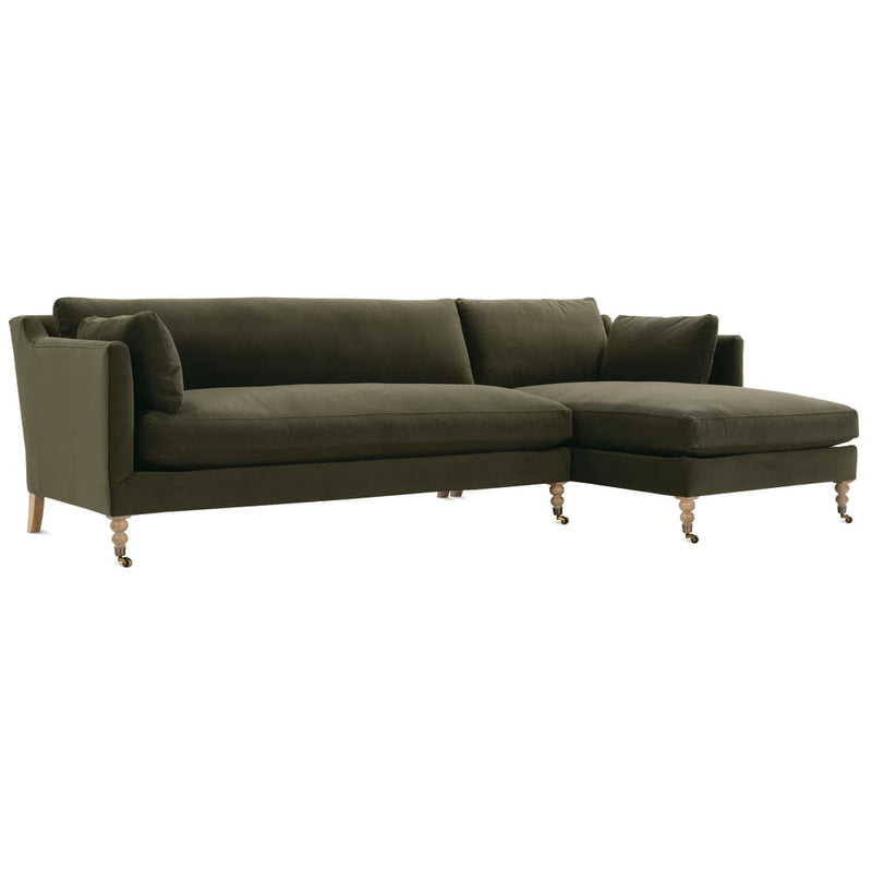 Madeline Sectional - Moss Velvet