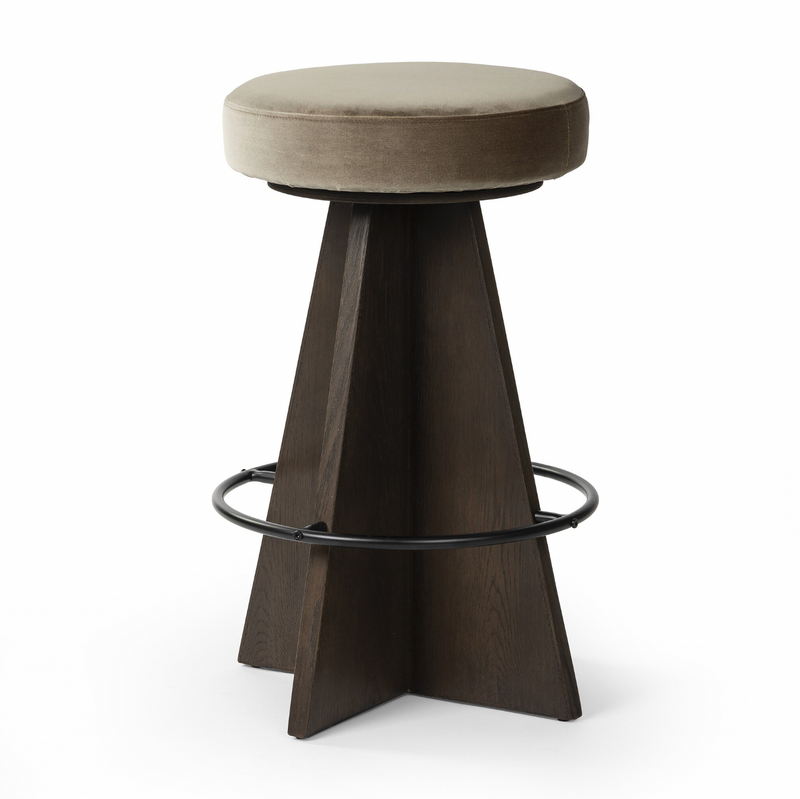 Damon Swivel Stool - Sapphire Khaki