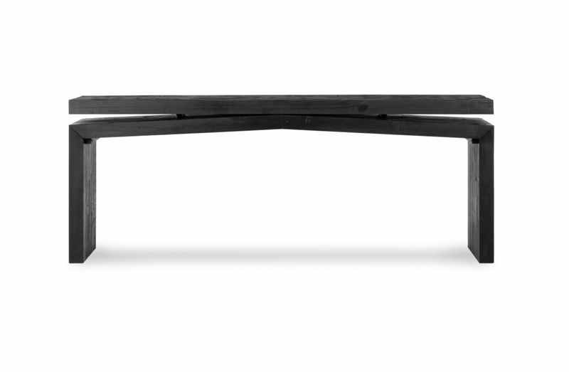 Matthes Large Console Table - Aged Black